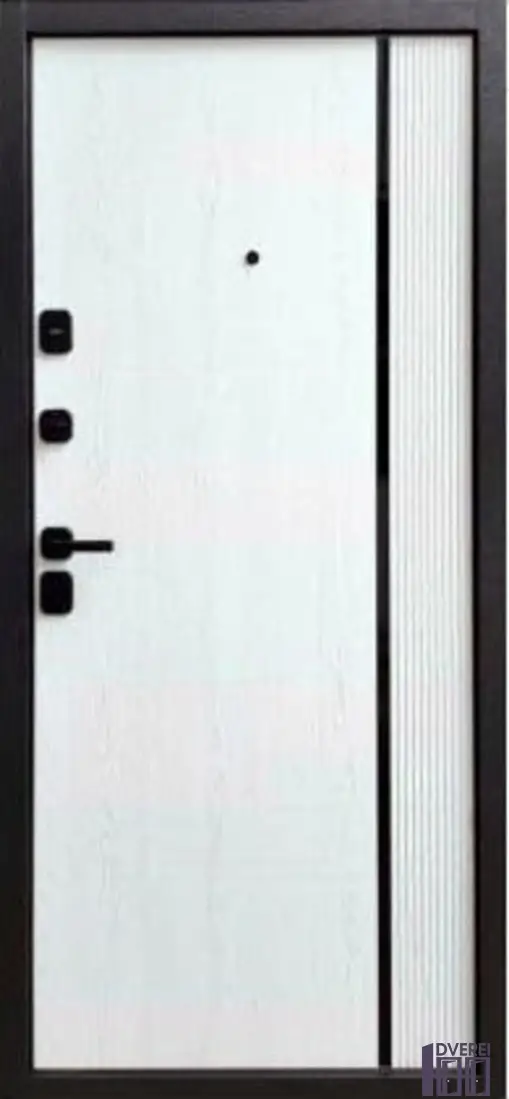 Двері вхідні метал/мдф БЦ- Бакота сірий антік /біле дерево_2