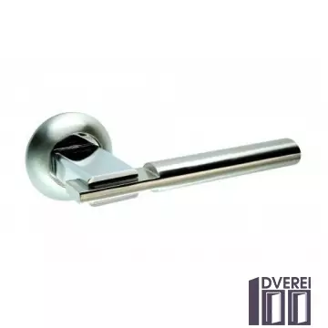 Ручка на розетці KEDR R10.038-AL-SN/CP  колір (сатін / хром)