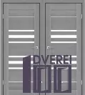 Двері міжкімнатні двостулкові STEEL DOORS TOKYO Дуб попелястий Сатин білий