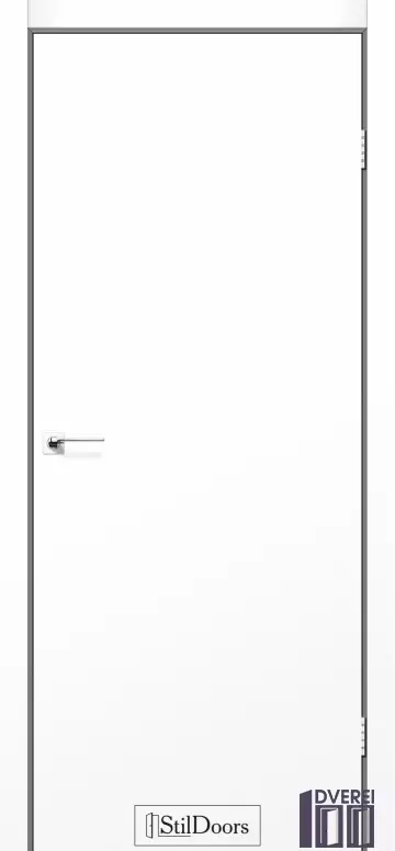Двері міжкімнатні Stil Doors LOFT Білий Мат Звич. торець/чорний мат