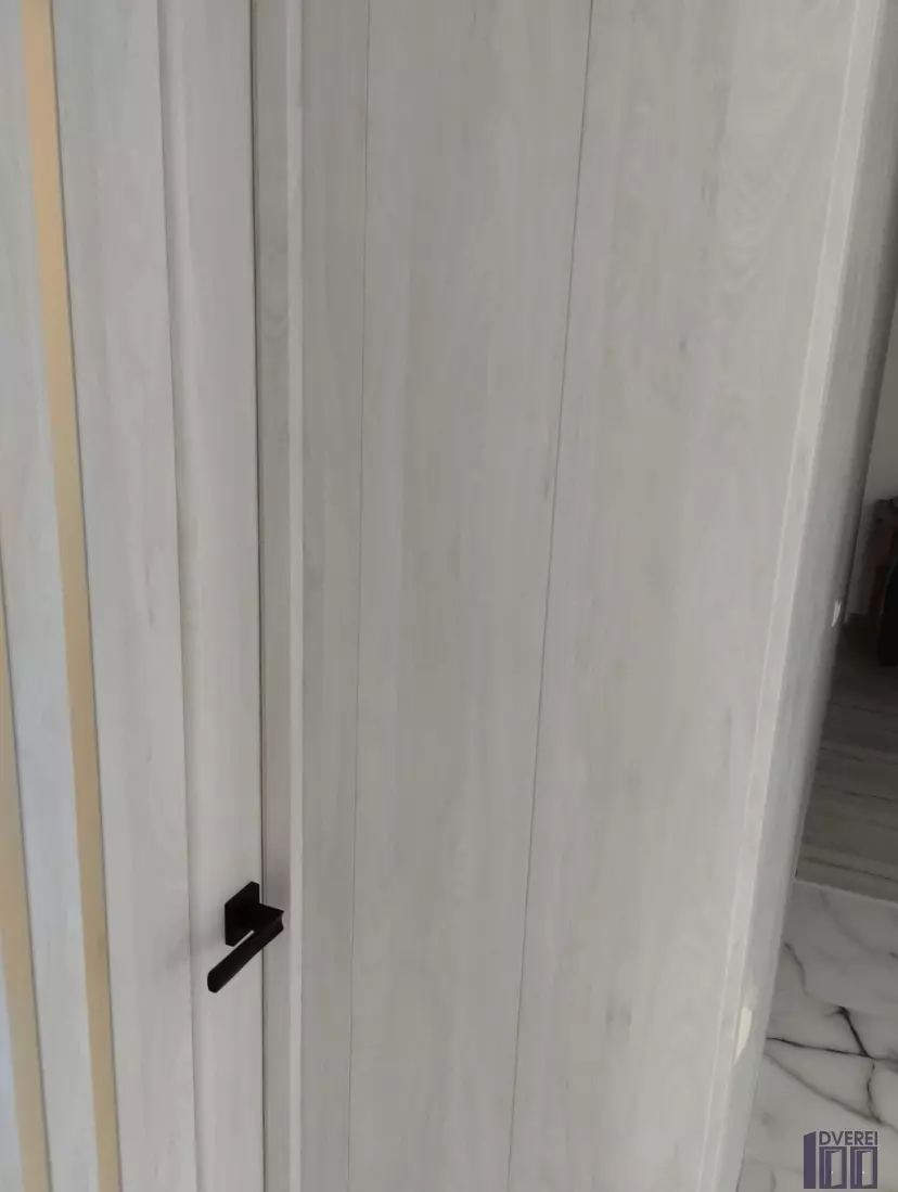 Двері міжкімнатні КДФ Прага (Бук Шале) скло сатин_4