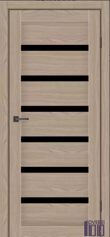 Двері міжкімнатні MSDoors Кол.FASHION Мод. LOUISIANA Акація (Чорне скло)