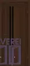 Двері міжкімнатні КДФ Прага (Каштан) скло BLK