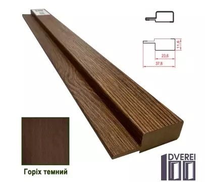 Фінішна планка МДФ 1238 Горіх темний 37,8*11,6*2800 (1 шт.)