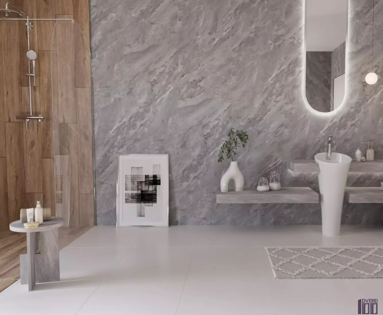 Вінілова стінова панель SPC SPeCtra Wall Місячний камінь 2508 1 м кв._2