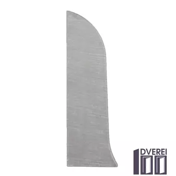 Заглушка для плінтуса з кабельканалом ліва (сріблясто сірий)