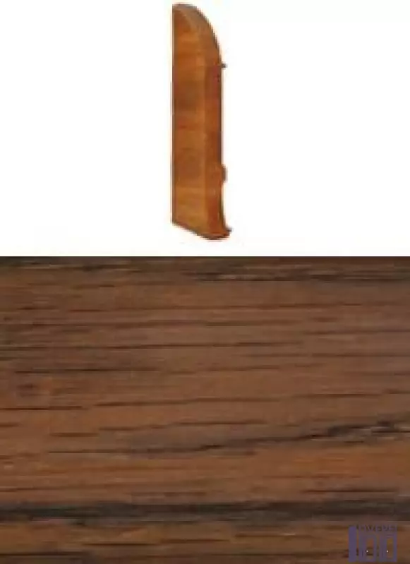 Заглушка для плінтуса з кабельканалом ліва (горіх)