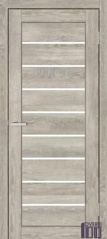Двері міжкімнатні DOORS Смарт-Екошпон Мод. C018 G Дуб димчастий Скло сатин