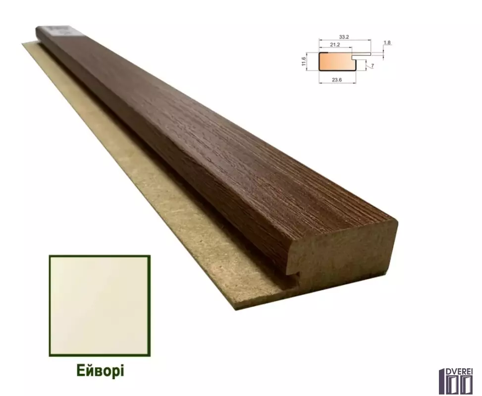 Стартова планка МДФ 1234 Ейворі 33,2*11,6*2800 (1 шт.)