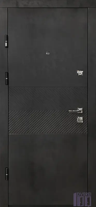 Двері вхідні мдф/мдф ПК- 560 Q Оксид чорний /Оксид світлий