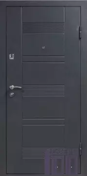 Двері вхідні метал/мдф БЦ- 132 Чорний муар /Венге сірий горизонт