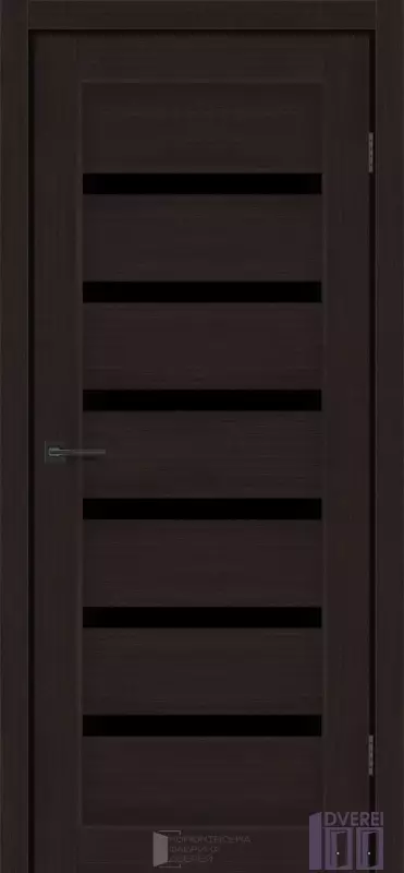 Двері міжкімнатні КДФ Брістоль (Венге нью) скло BLK