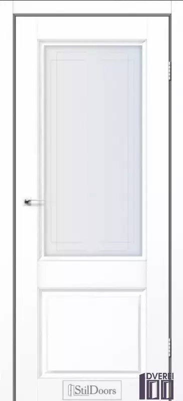 Двері міжкімнатні Stil Doors CAROLINA Білий Мат Сатин малюнок гелевий