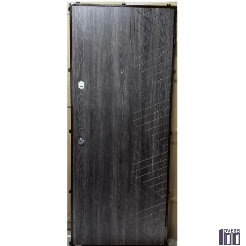 Двері вхідні Портала КОМФОРТ Мод. F-2 Дуб немо карбон/дуб немо лате