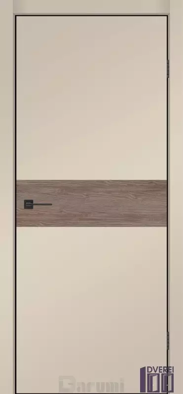 Двері міжкімнатні DARUMI SINTRA Modern-03 з алюмін. торцем (ал/чорн) Сріблястий тауп