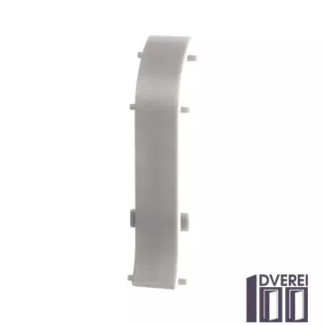 З'єднання для плінтуса з кабельканалом (сріблясто сірий)