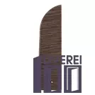 Заглушка для плінтуса з кабельканалом права (венге чорний)