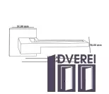 Ручка на розетці OROandORO CUT 032-15E SC/CР - Матовий хром/хром 51*51 mm_2