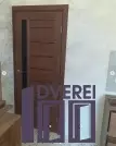 Двері міжкімнатні DARUMI Бордо горіх Роял ( з чорним склом ) ПВХ ELBEGY_3