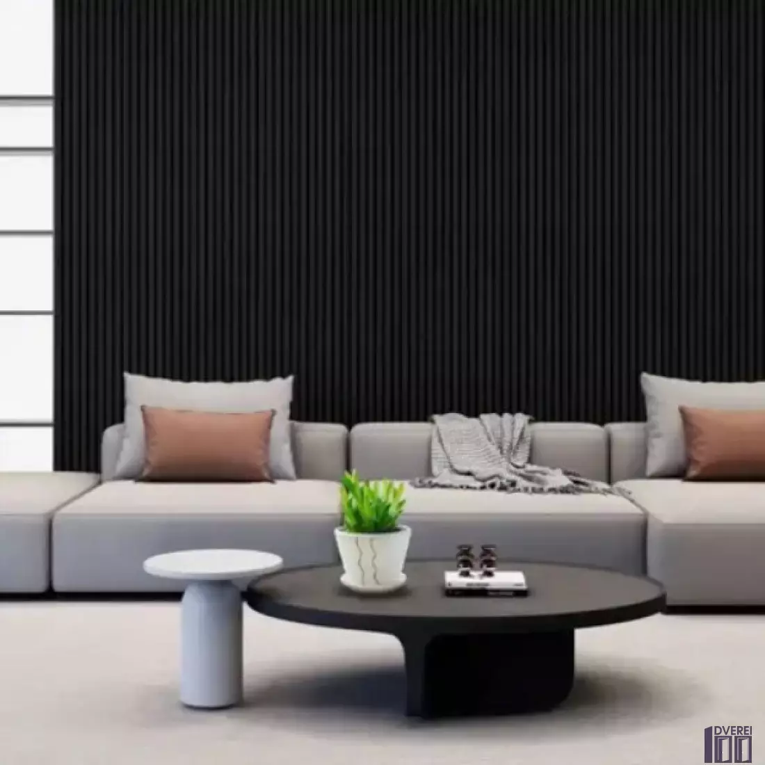 Декоративна акустична панель 2800*300*18 мм Чорний_4