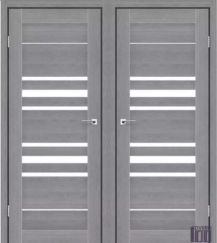 Двері міжкімнатні двостулкові STEEL DOORS TOKYO Дуб попелястий Сатин білий