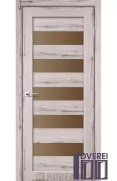 Двері міжкімнатні Korfad PORTO PR-08 Дуб нордік бронзове скло