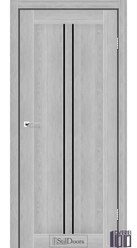 Двері міжкімнатні Stil Doors BARCELONA Дуб Сріблястий BLK