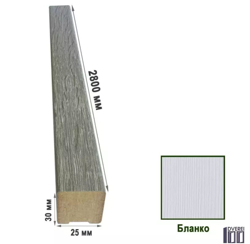 Рейки декоративні МДФ 2529 Бланко 25х30х2800 (1 шт.)