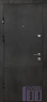Двері вхідні мдф/мдф ПК- 560 Q Оксид чорний /Оксид світлий