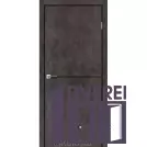 Двері міжкімнатні KORFAD Deco Loft Plato DLP-01 Лофт бетон Молдінг чорний/золотий (звичайна/чорна ма