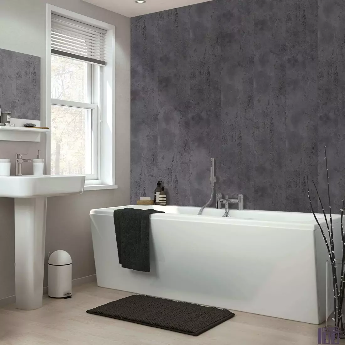 Пластик 2700 * 250 * 8 мм Індастріал Slate L 03.55 Le Gran ламінований_3