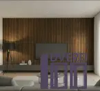 Декоративна акустична панель 2780*301*17 мм Рустік золотий