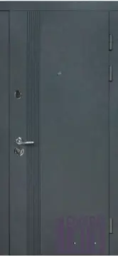 Двері вхідні ARTIZ МДФ/МДФ ТИП 9 М: 172 Антрацит/Біла шагрень