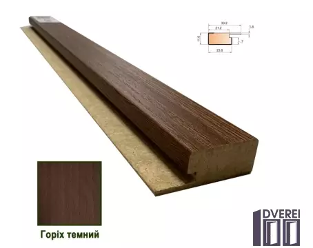 Стартова планка МДФ 1234 Горіх темний 33,2*11,6*2800 (1 шт.)