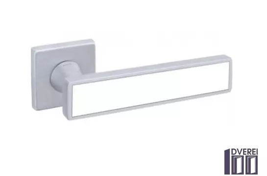 Ручка DND на розеті SOCHIC L 02 SL14-ZCSBI матовий хром/біла вкладка