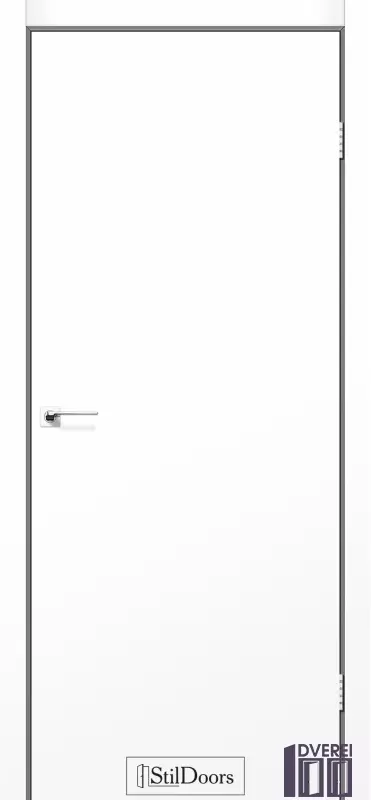 Двері міжкімнатні Stil Doors LOFT Білий Мат Звич. торець/чорний мат