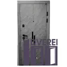 Двері вхідні Портала QVADRO TERMO Мод. Дует Блек Зріз каміння/Бетон сніжний