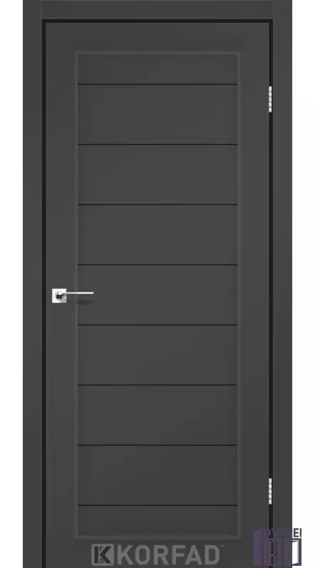 Двері міжкімнатні Korfad PORTO PR-05 Super PET антрацит глухе