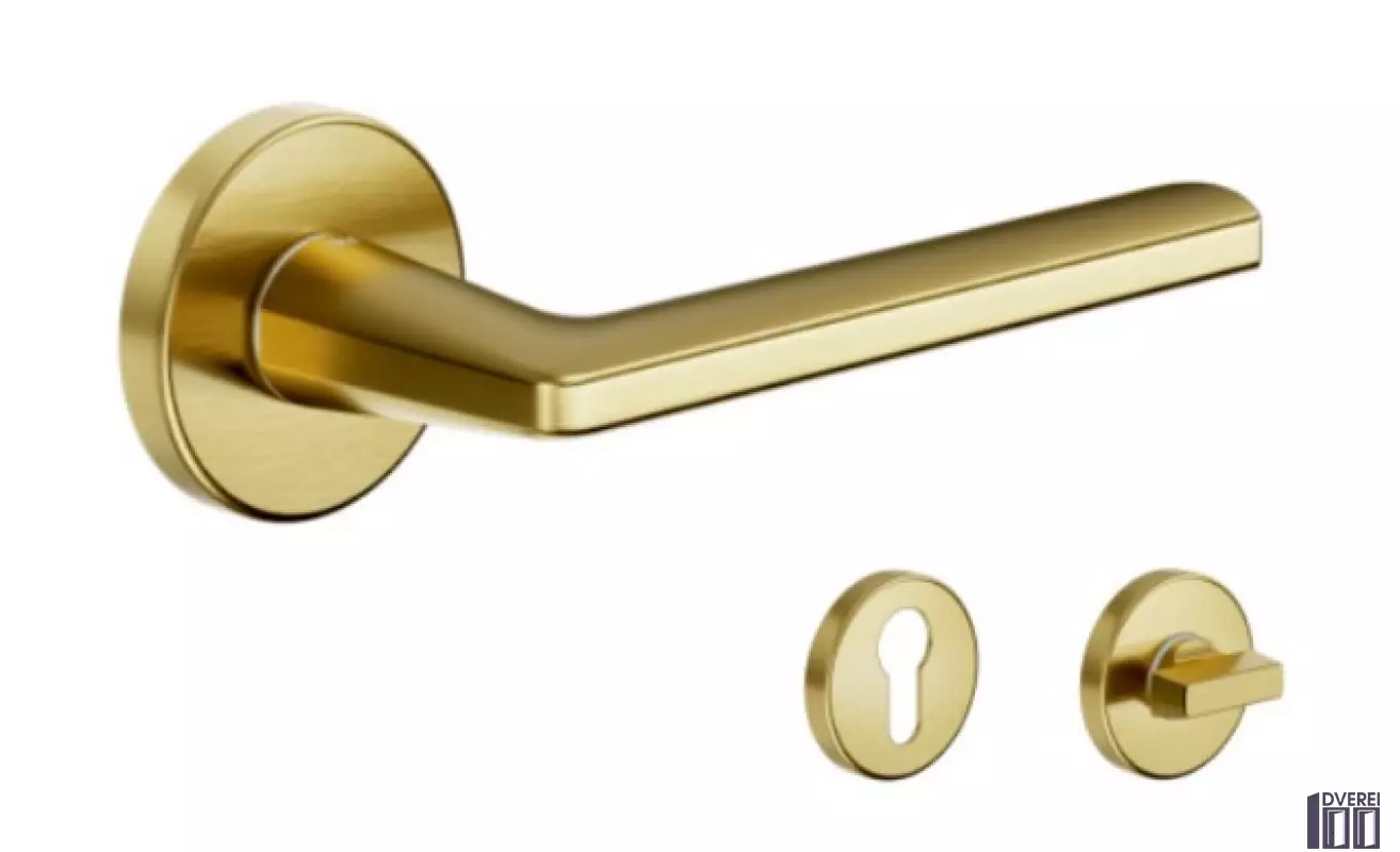 Ручка DND на розеті LUCE P LP12-ZOS матова латунь