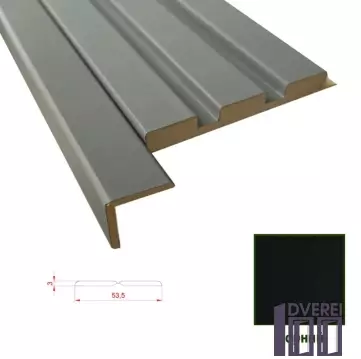 Універсальний декоративний кут МДФ 0354 Чорний 54 х 3 х 2800 (1 шт.)