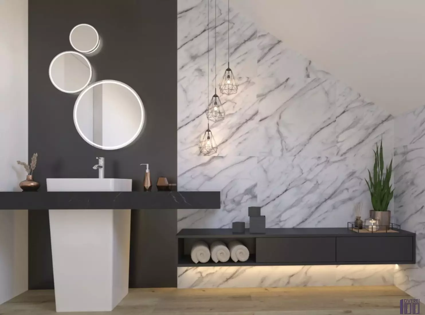 Вінілова стінова панель SPC SPeCtra Wall Мармур Б'янко 2501 1 м кв._2