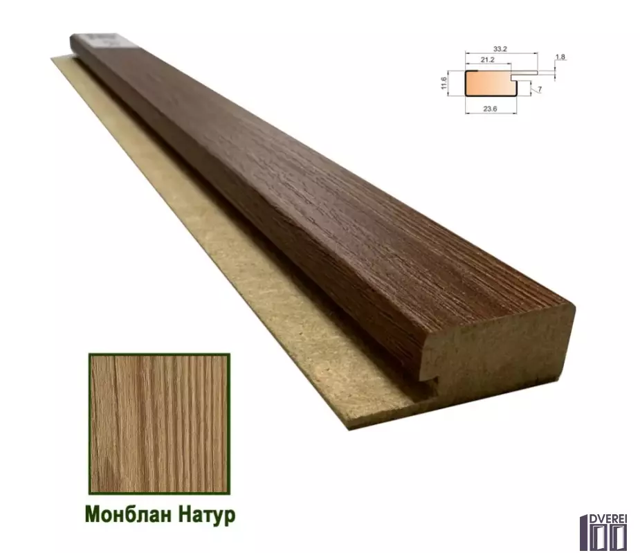 Стартова планка МДФ 1234 Монблан Натур 33,2*11,6*2800 (1 шт.)