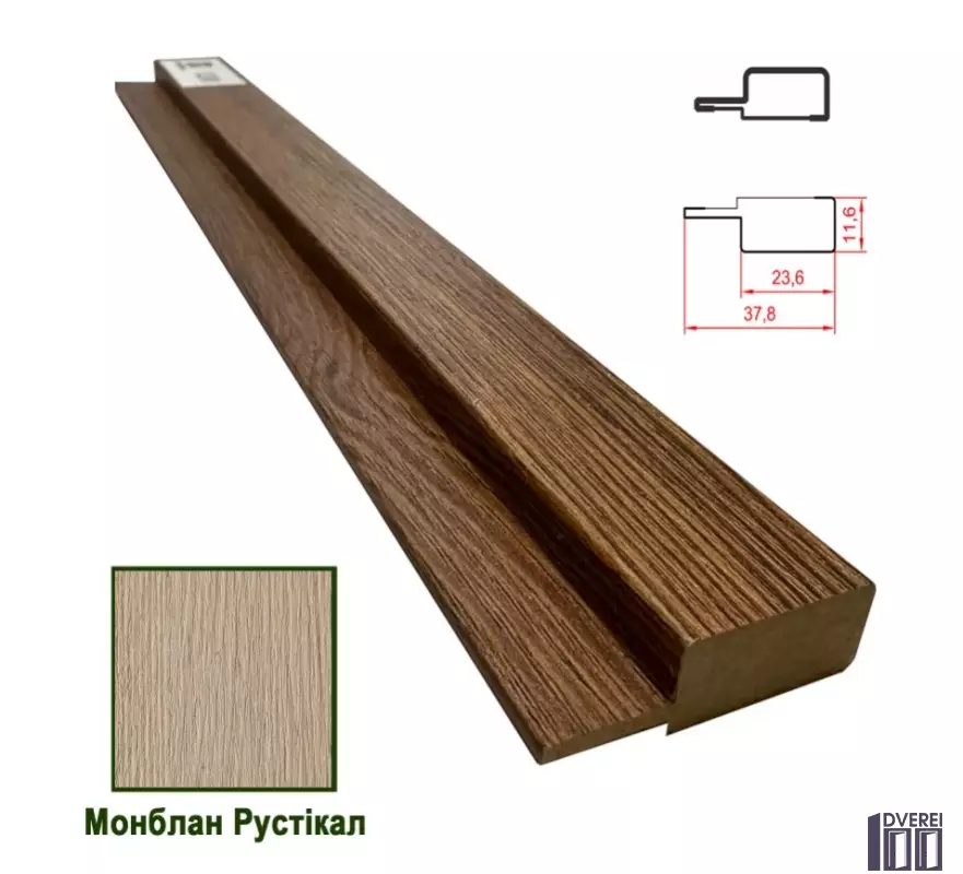Фінішна планка МДФ 1238 Монблан Рустікал 37,8*11,6*2800 (1 шт.)