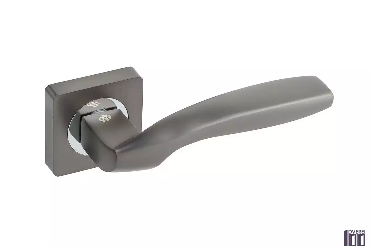 Ручка на розетці Gavroche GERMANIUM Ge  A1 колір MBN/CP (графіт/хром)