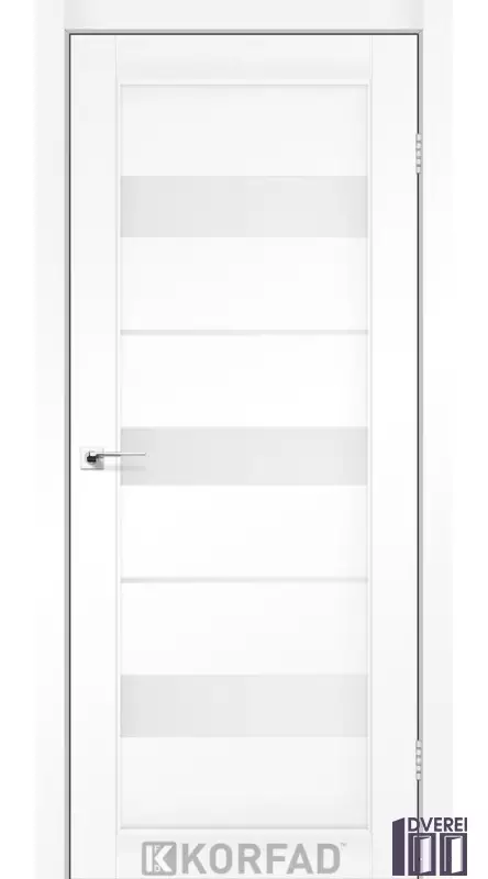 Двері міжкімнатні Korfad PORTO PR-12 Super PET Аляска сатин білий