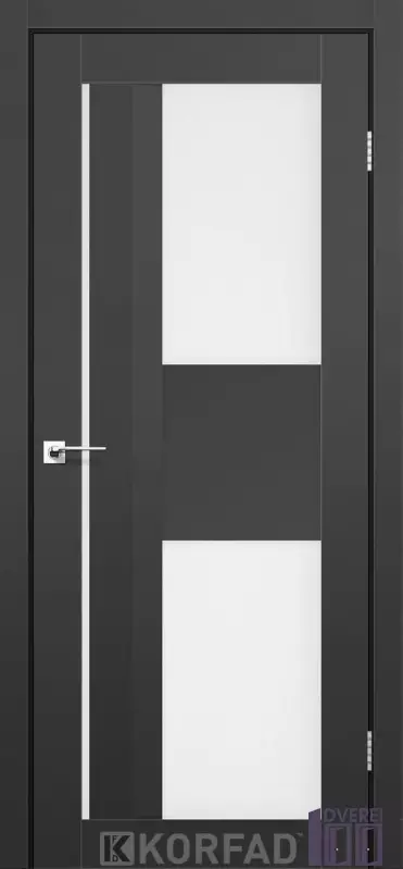 Двері міжкімнатні Korfad ALIANO AL-05 Super PET Антрацит сатин білий