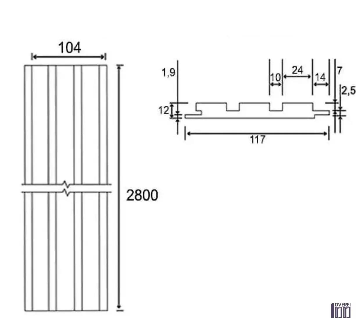 Стінова Панель МДФ 12117 Венге 117(104) x 12 х 2800  (1 шт.)_4