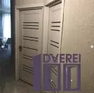 Двері міжкімнатні DARUMI Версаль Дуб Ольс (з чорним склом) ПВХ ELBEGY_3