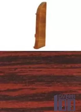 Заглушка для плінтуса з кабельканалом права (махагон)