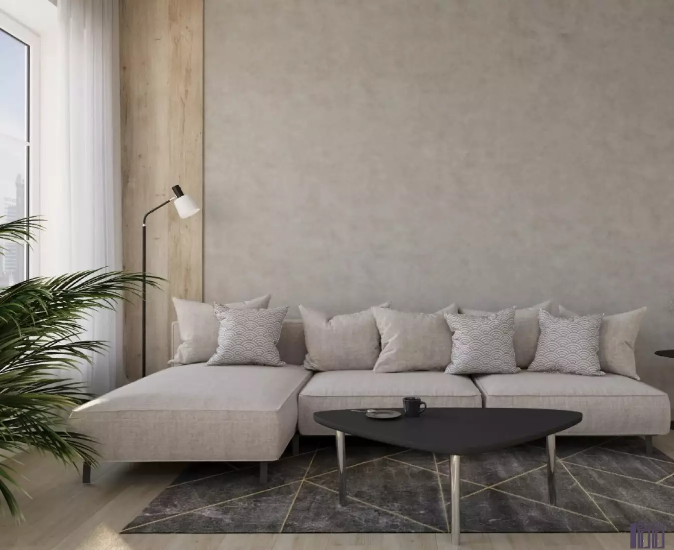 Вінілова стінова панель SPC SPeCtra Wall Карбонат кальцію бежевий 2505 1 м кв._2